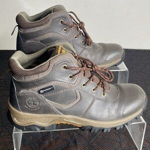 Timberland Brown Leather Boots High-Top Durable Women’s Size 5.5